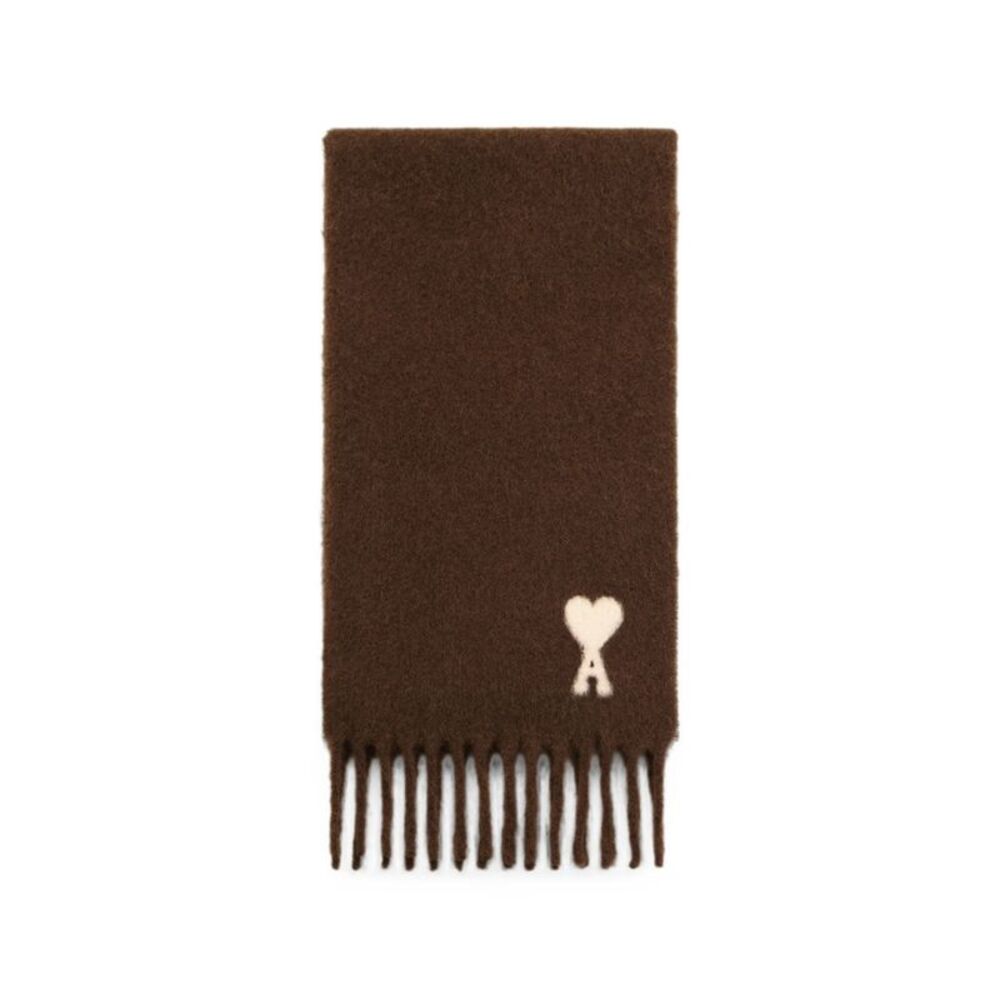 Ami Paris Men Ami De Coeur Wool Scarf